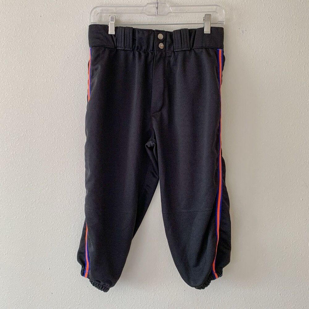 Evoshield Men’s Salute Black Knicker Baseball Pants Orange Side Stripe Medium